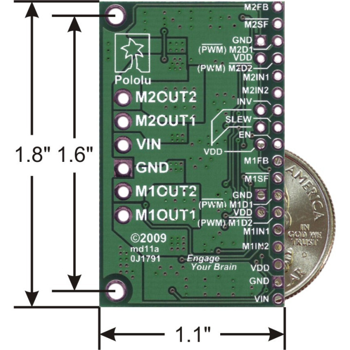 Dimensions Driver Double Moteur MC33926