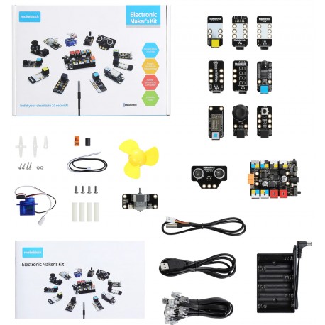 Contenu complet de l' Inventor Electronic Kit Makeblock 94004