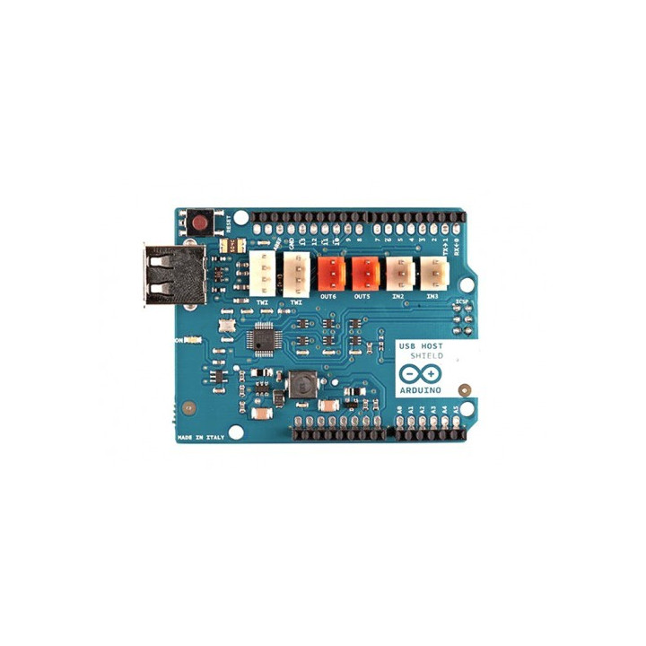 Vue de dessus de la carte Arduino USB Host Shield A000004