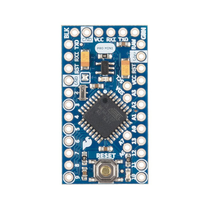 Vue de dessus du Pro Mini 3.3 V - 8 MHz compatible Arduino®