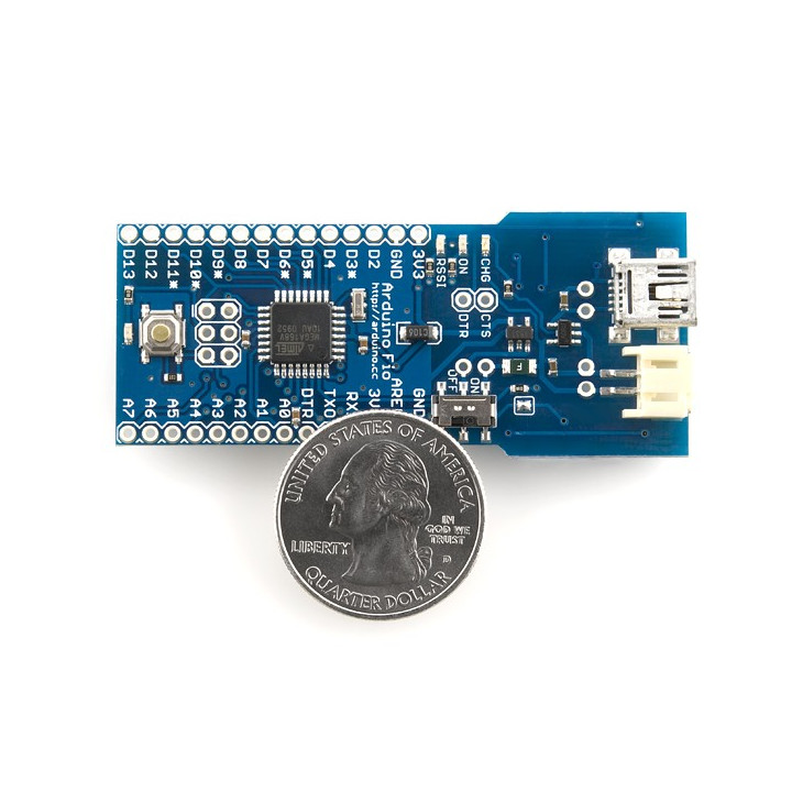 Idée de la dimensions de la platine Funnel I-O - Base ATmega328P