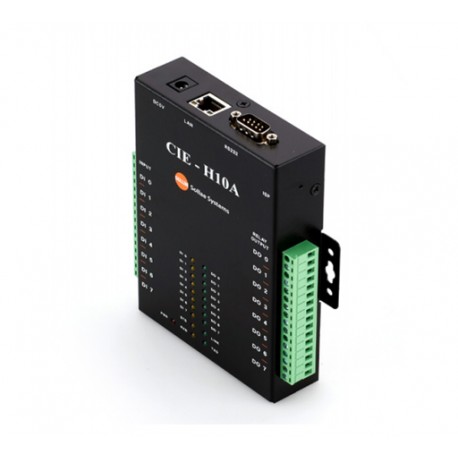 Convertisseur TCP/IP «» RS232 & 8 Entrées / 8 Sorties CIE-H10A avec pattes de fixation