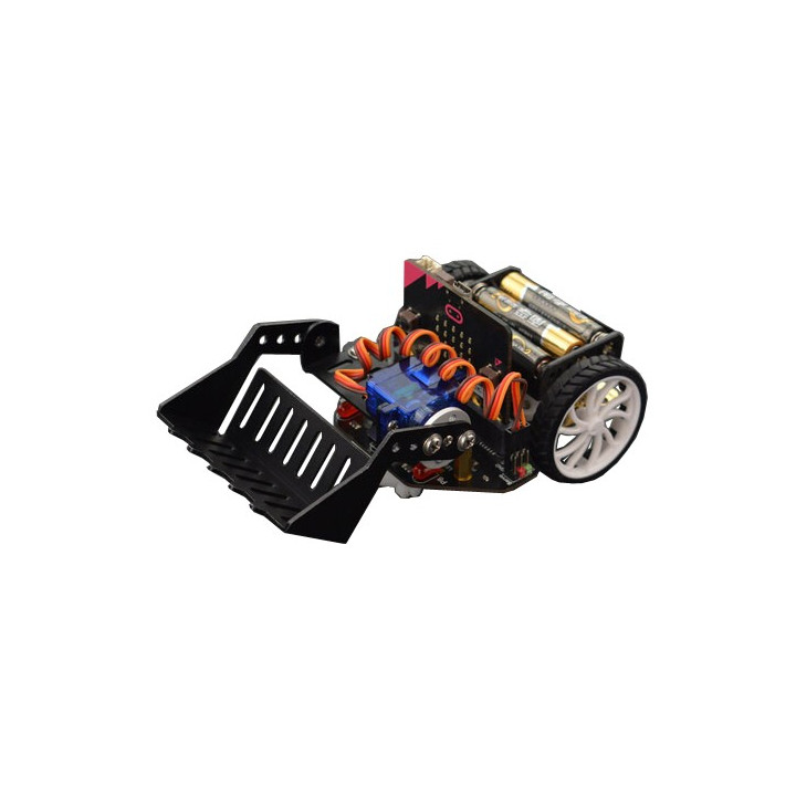 Extension bulldozer assemblé sur un robot micro:Maqueen (non livré)