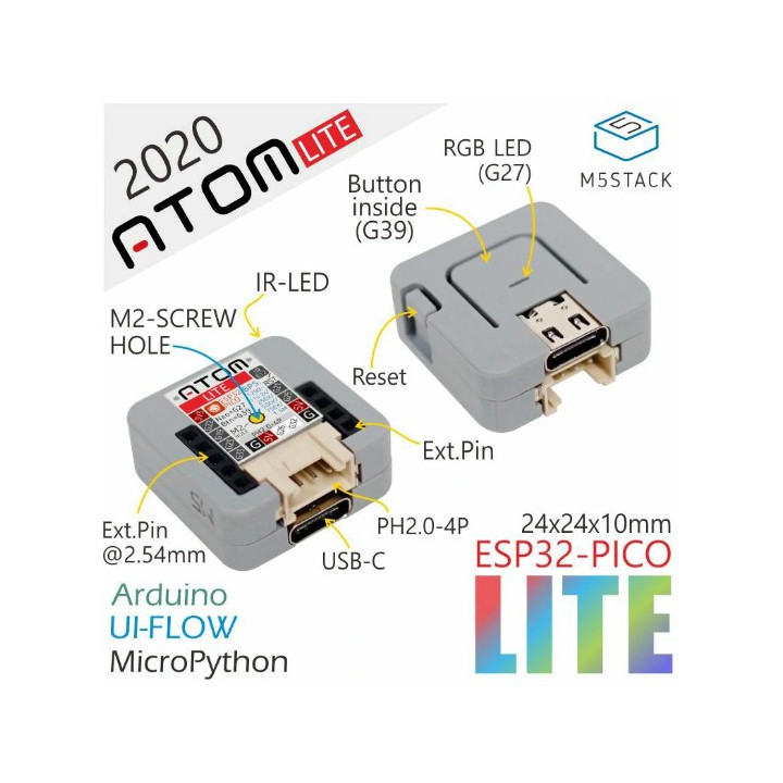 Détail du module de développement IoT ATOM Lite ESP32 C008