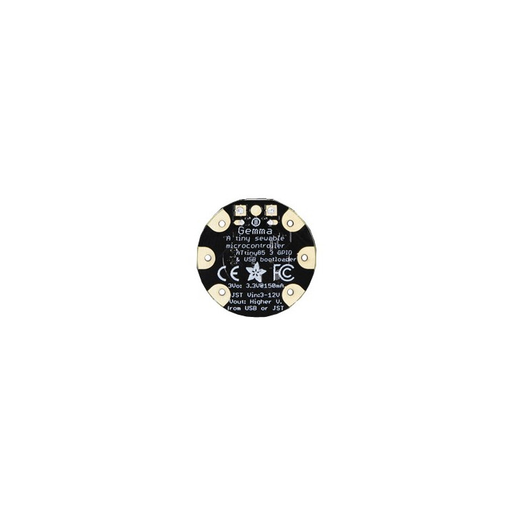 Face arrière de la carte Adafruit GEMMA v2 compatible Arduino®