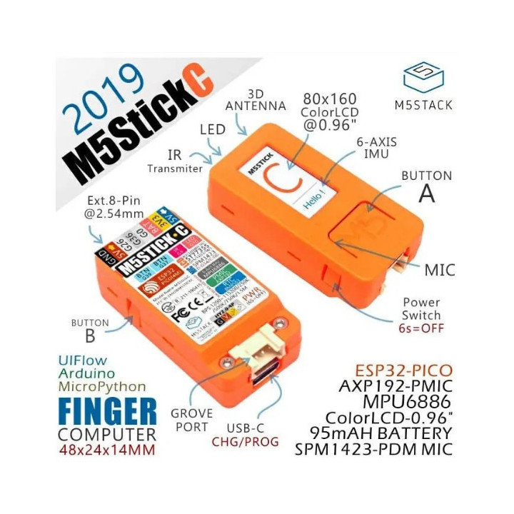 Détail du module IoT M5StickC ESP32-PICO