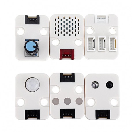 6 modules d'extension inclus dans le starter kit IoT M5GO 6 modules d'extension inclus dans le starter kit IoT M5GO