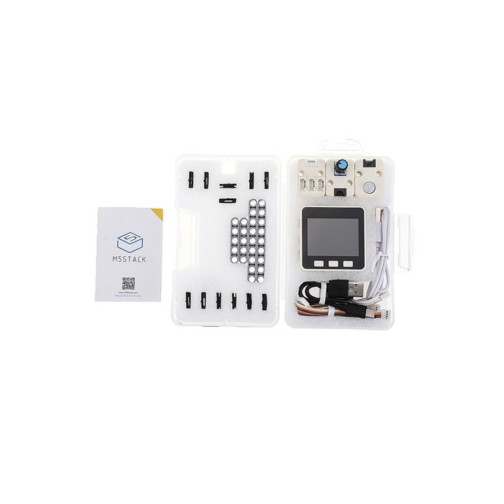 Détail du contenu du starter kit IoT M5GO