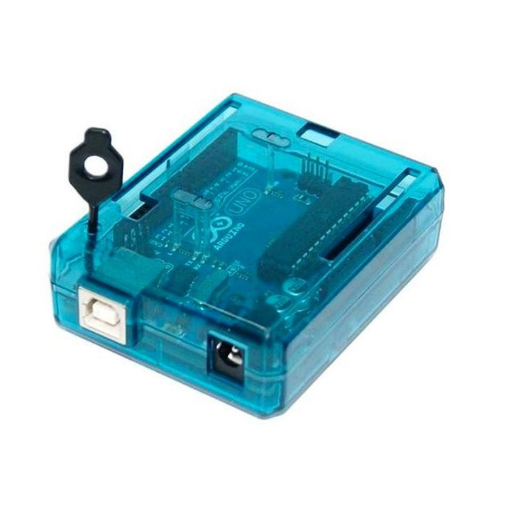 Boîtier transparent bleu pour Arduino®