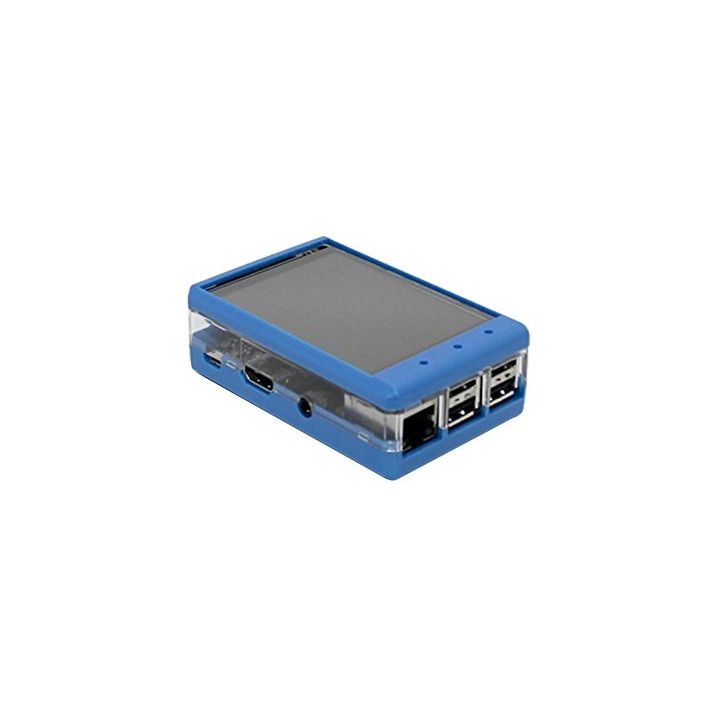 Exemple de montage du boîtier LEX-CASE-R11 avec une Raspberry Pi 3 B+ et un écran graphique