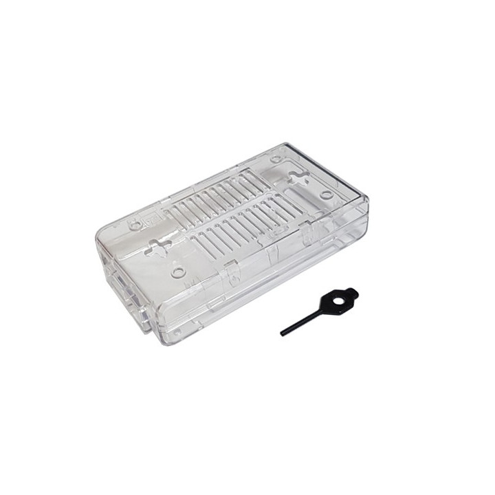 Vue de dessous du boîtier transparent pour Arduino® Mega2560