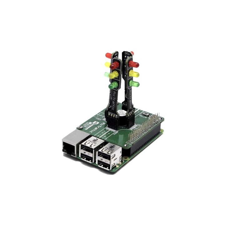 Exemple d'utilisation de la platine PiTraffic avec une Raspberry Pi