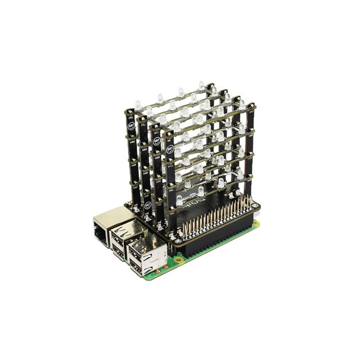 Shield HAT PiCube monté sur une Raspberry Pi