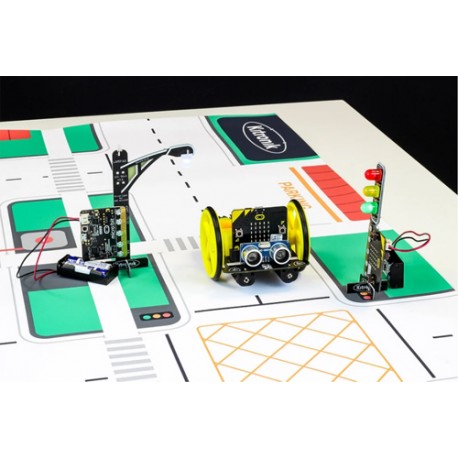 Exemple d'utilisation du tapis :MOVE mat avec un robot suiveur de ligne