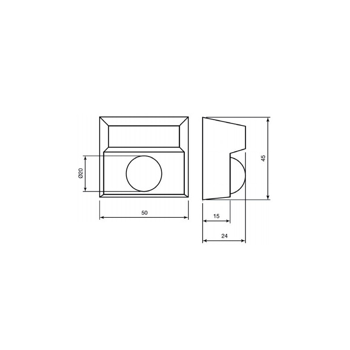Dimensions de la Led rouge de signalisation 12-24V