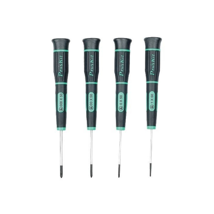 Jeu de 4 tournevis Tri-wing TRI000, TRI00, TRI0 et TRI1