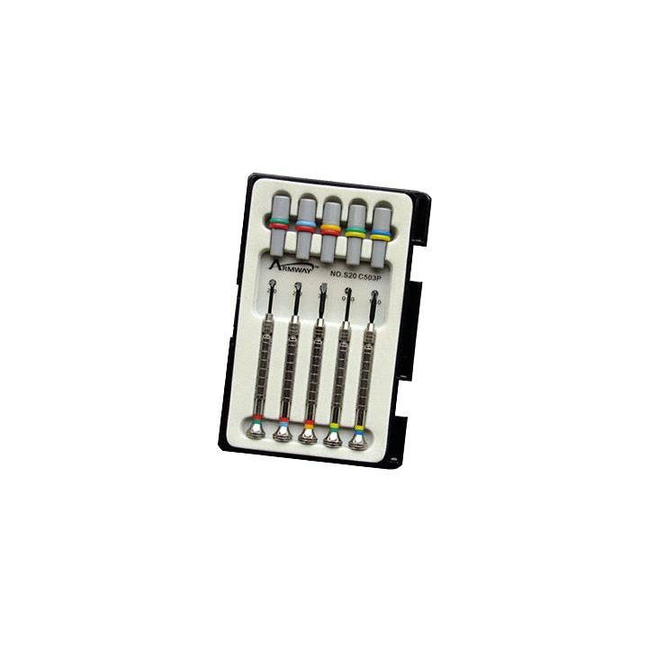 Jeu de 6 tournevis d'horloger cruciforme