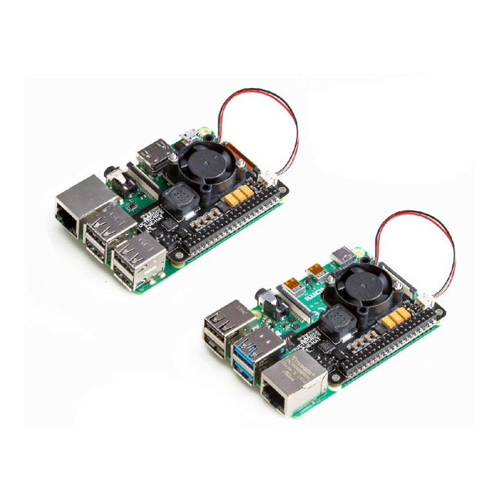 HAT PoE ventilé sur une Raspberry Pi 3B+ et Raspberry Pi 4