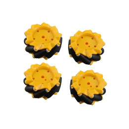 Kit 4 roues omnidirectionnelles 80 mm FIT0654-1