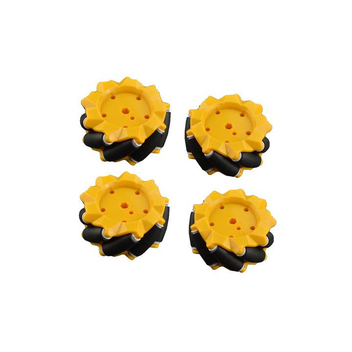 Kit 4 roues omnidirectionnelles 80 mm FIT0654-1