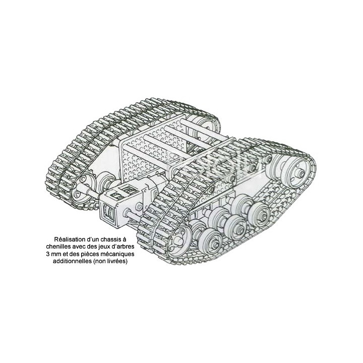 Exemple de réalisation avec des Jeux d'arbres 3 mm TAMIYA 70105