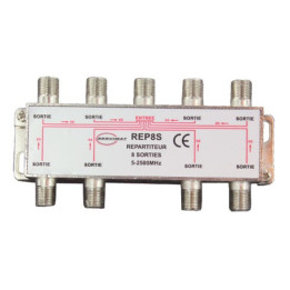 Répartiteur splitter TV 8 voies