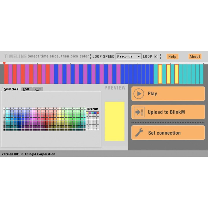 Logiciel Sequencer pour Platine Led I2C BlinkM COM-08579