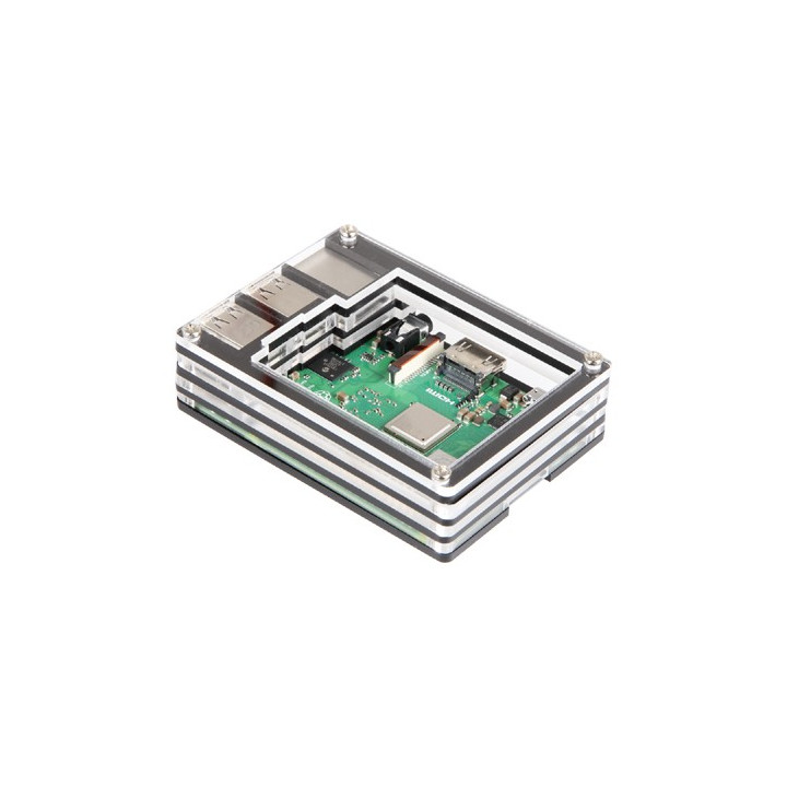 Boitier jOY-it RB-CASE-14 monté sur une Raspberry Pi 3B+