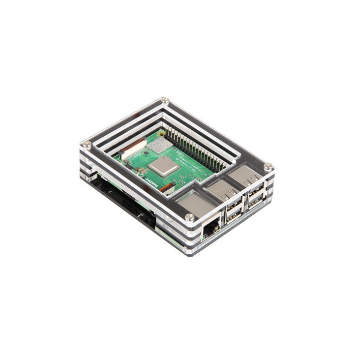 Boitier jOY-it RB-CASE-14 monté sur une Raspberry Pi 3B+