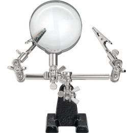 Troisième main avec loupe