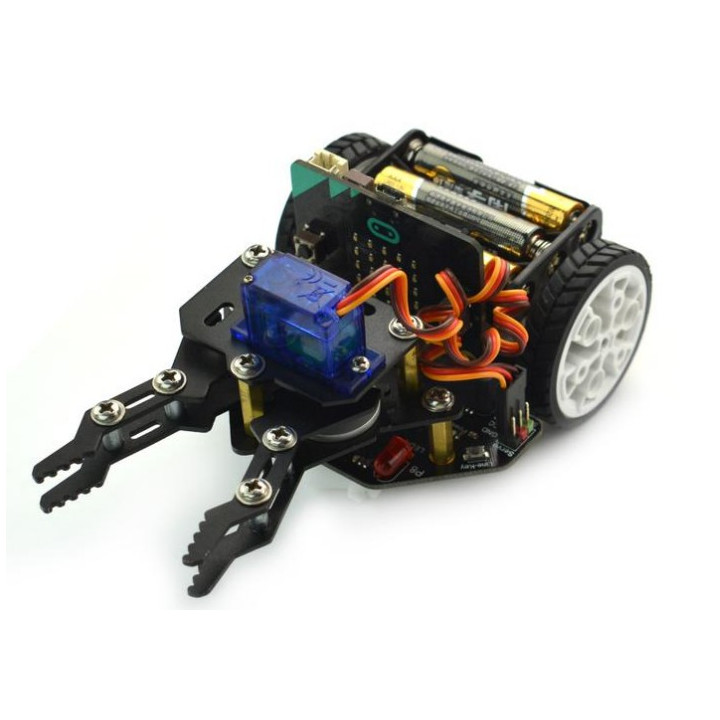 Pince ROB0156-B assemblée sur un robot micro:Maqueen (non livré)