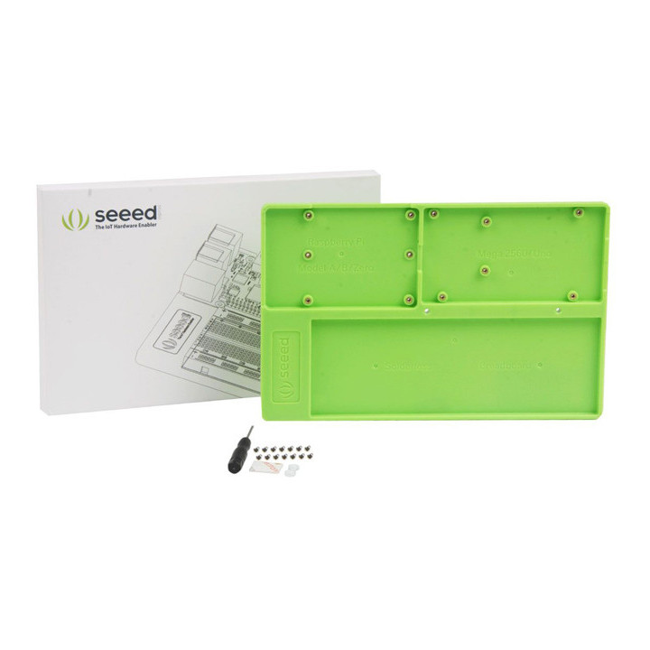Détail du contenu du support d'expérimentation Seeed Studio 114992045 pour Arduino® et Raspberry Pi