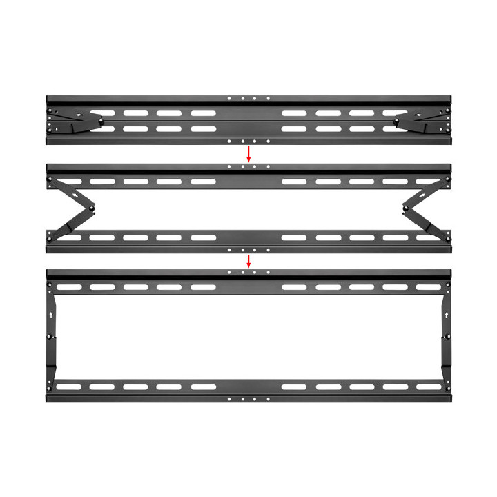 Montage du support mural inclinable pour TV (37"-70")par dépliage