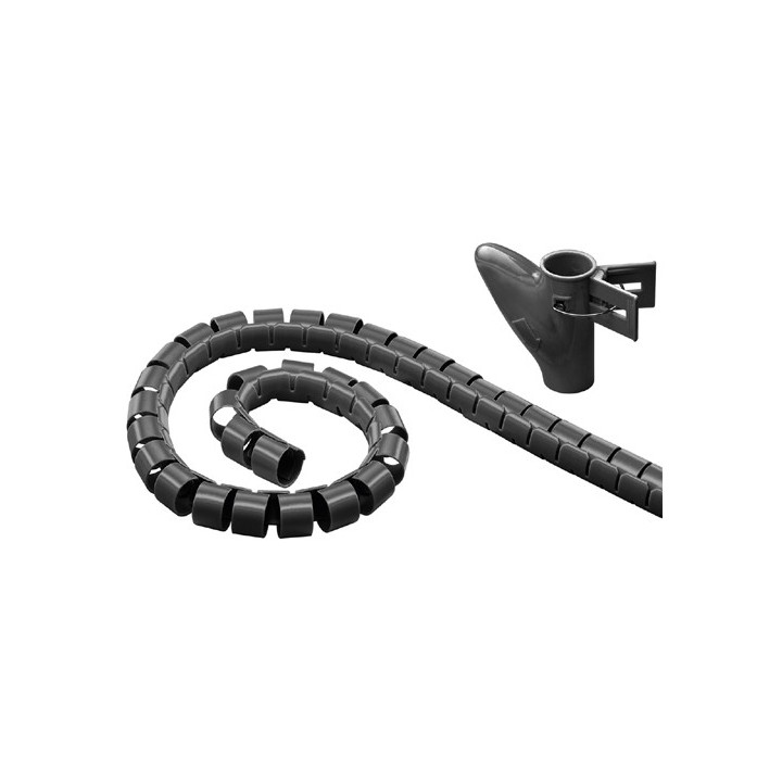 Gaine cache-fil spiralée 20 mm (noir)