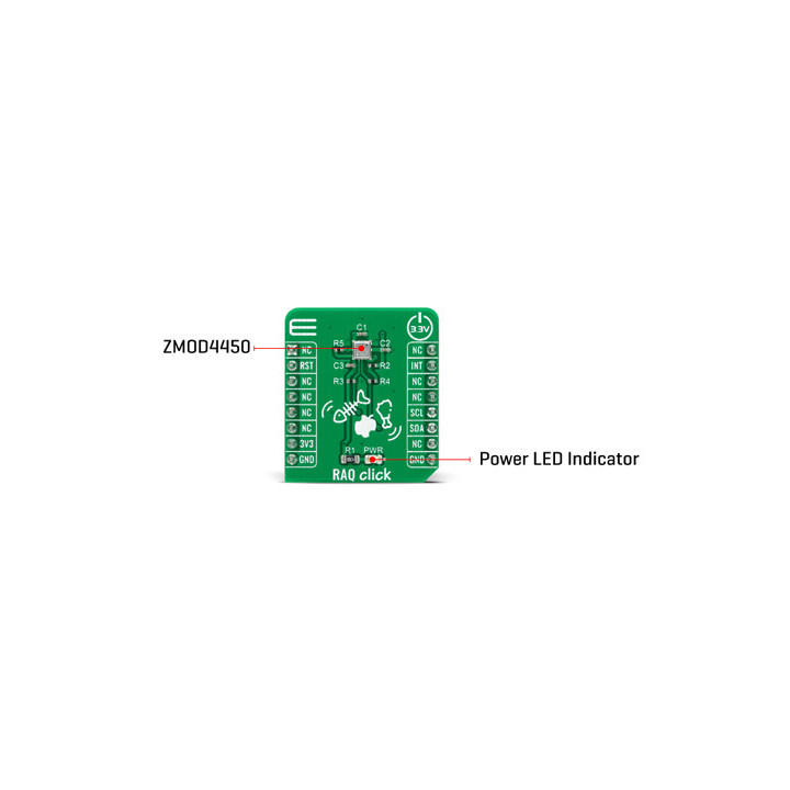 Détail module Capteur RAQ Click MIKROE-4385