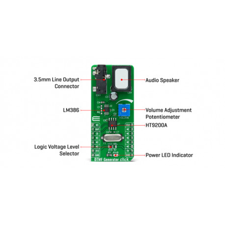 Détail du module générateur DTMF Click MIKROE-4298 Détail du module générateur DTMF Click MIKROE-4298