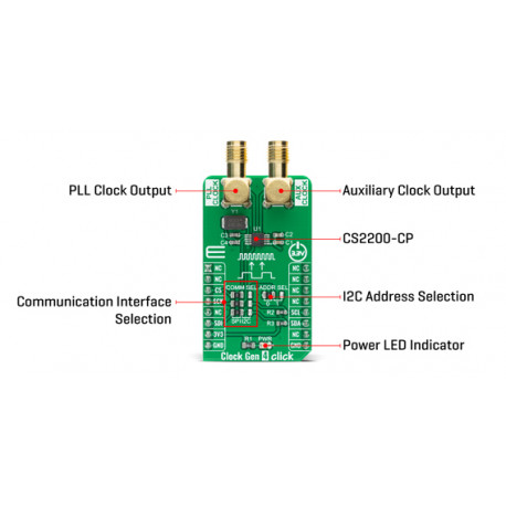 Détail du module CLOCK GEN 4 click MIKROE-4300 Détail du module CLOCK GEN 4 click MIKROE-4300