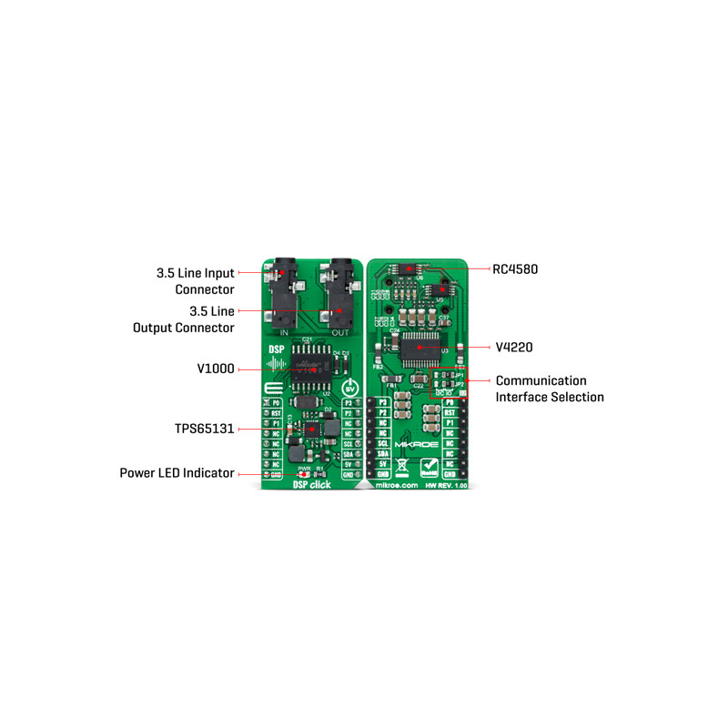 Module d'effets Audio DSP Click MIKROE4431