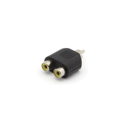 Adaptateur 2 x RCA femelles - RCA mâle