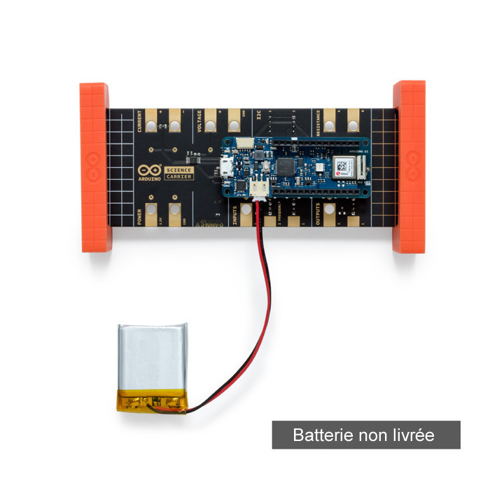 Module Arduino® MKR WiFi 1000 monter sur la carte Science Carrier du kit Arduino® Science Kit Physics Lab AKX00014