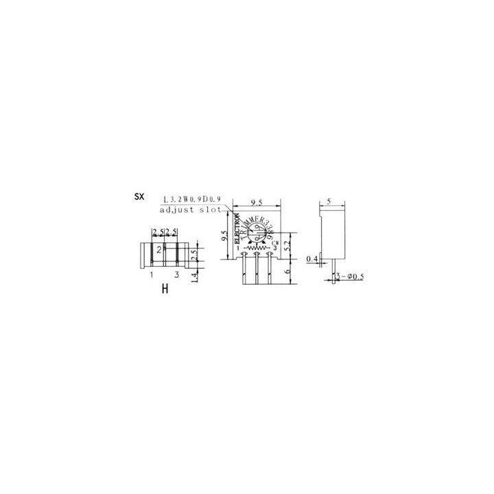 Ajustable CERMET mono tour 4295X  - 2