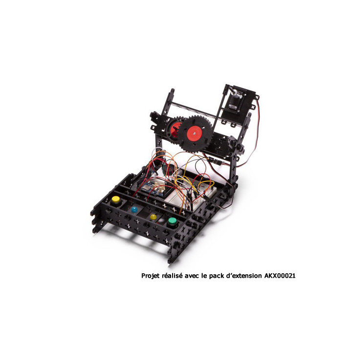 Exemple de montage du starter kit Arduino® CTC GO! Core Module avec le pack d'extension AKX00021