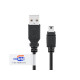 Cordon USB A mâle - mini-USB B mâle (1,8m)