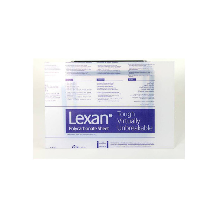 Plaque Lexan en polycarbonate transparente 300x200x3mm MakerBeam 103958