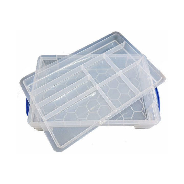 Mallette de rangement 38 cm transparente  - 3