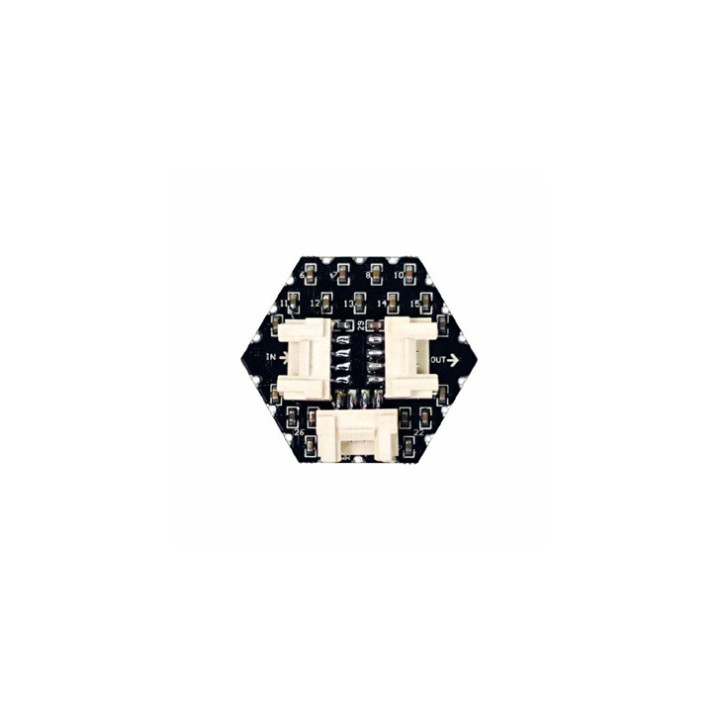 Face arrière du module matrice Hexagonale à Led RVB compatible Grove A045
