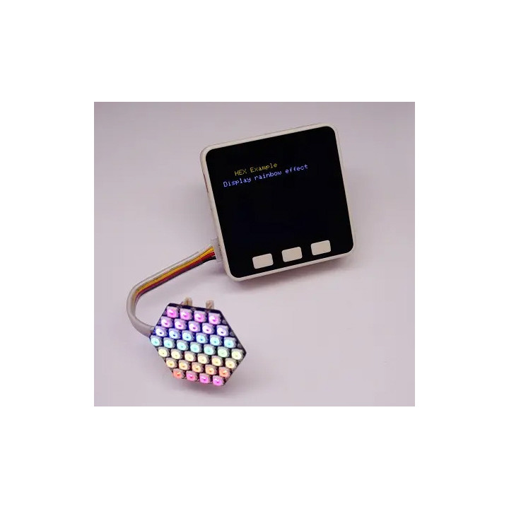Exemple d'utilisation de la matrice Hexagonale à Leds RVB compatible Grove A045