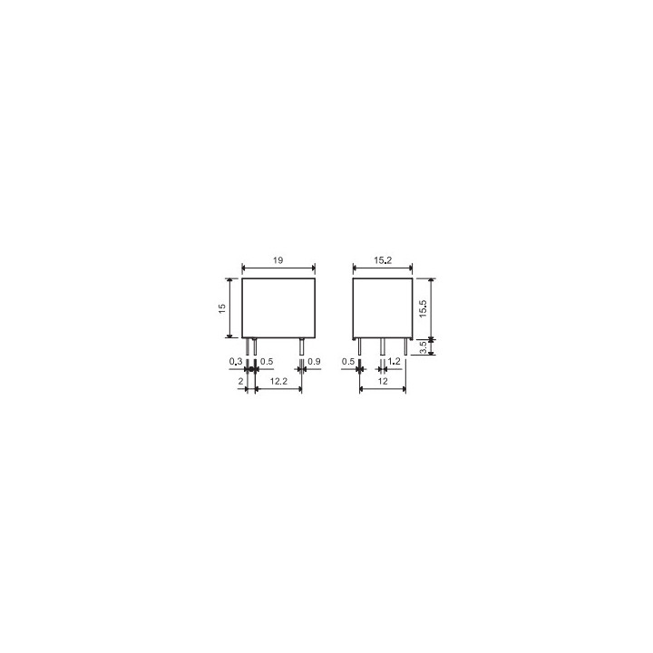 Relais finder 36.11 - 12Vcc (1 RT) - 10A/250VAC  - 3
