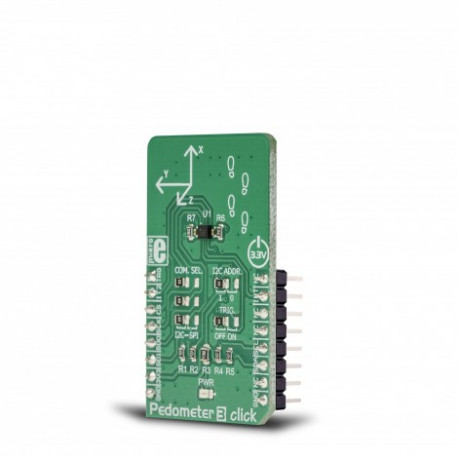Vue de côté du compteur de pas Pedometer 3 Click MIKROE-3259 Vue de côté du compteur de pas Pedometer 3 Click MIKROE-3259
