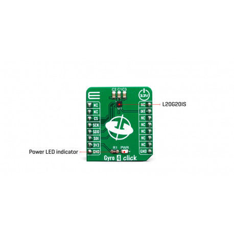 Détail du gyroscope Gyro 4 Click Board MIKROE-3661 Détail du gyroscope Gyro 4 Click Board MIKROE-3661